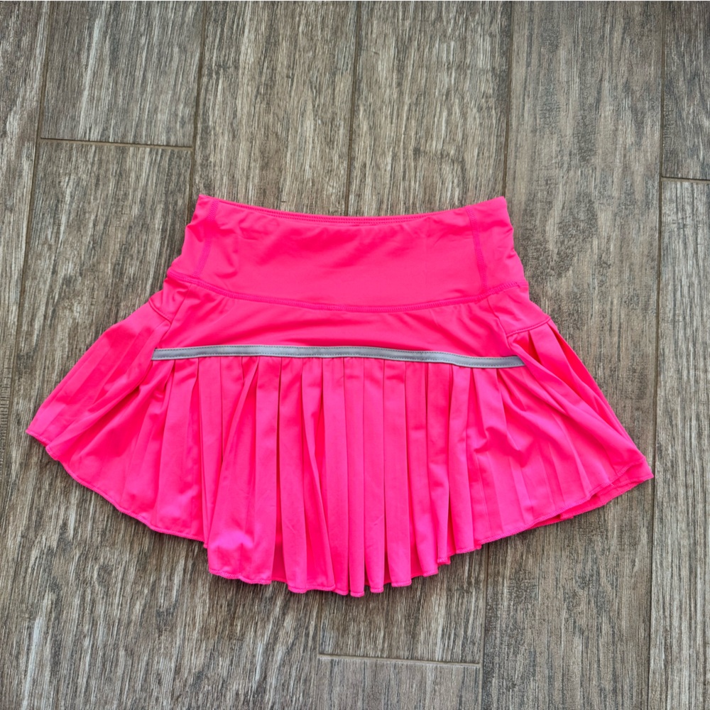 Vibrant Pink & Black Pleated Tennis Skirts